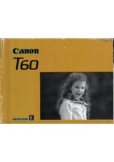 Canon T 60 manual. Camera Instructions.